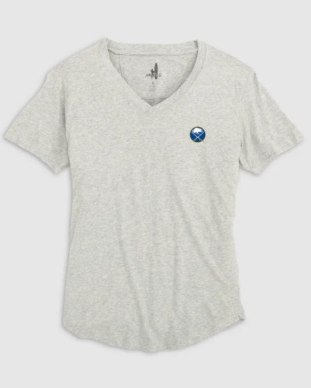 Women's Buffalo Sabres Merediths V-Neck T-Shirt sold by Johnnie-O