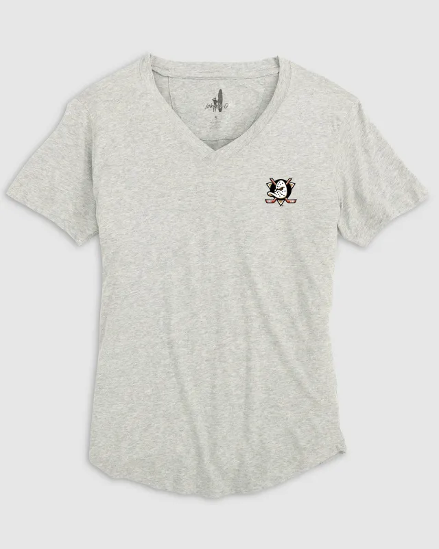 Women's Anaheim Ducks Merediths V-Neck T-Shirt sold by Johnnie-O