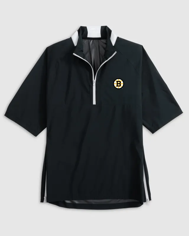 Boston Bruins Stealth Stowable Short Sleeve Packable Rain Jacket sold by Johnnie-O