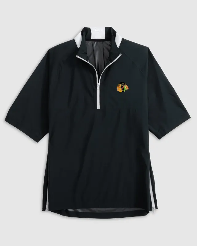 Chicago Blackhawks Stealth Stowable Short Sleeve Packable Rain Jacket sold by Johnnie-O