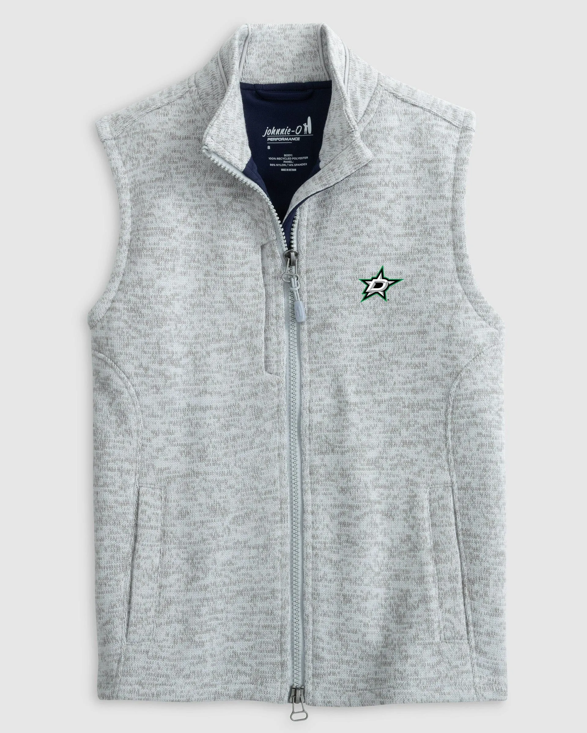 Dallas Stars Denalis Jr. Performance Fleece Vest sold by Johnnie-O