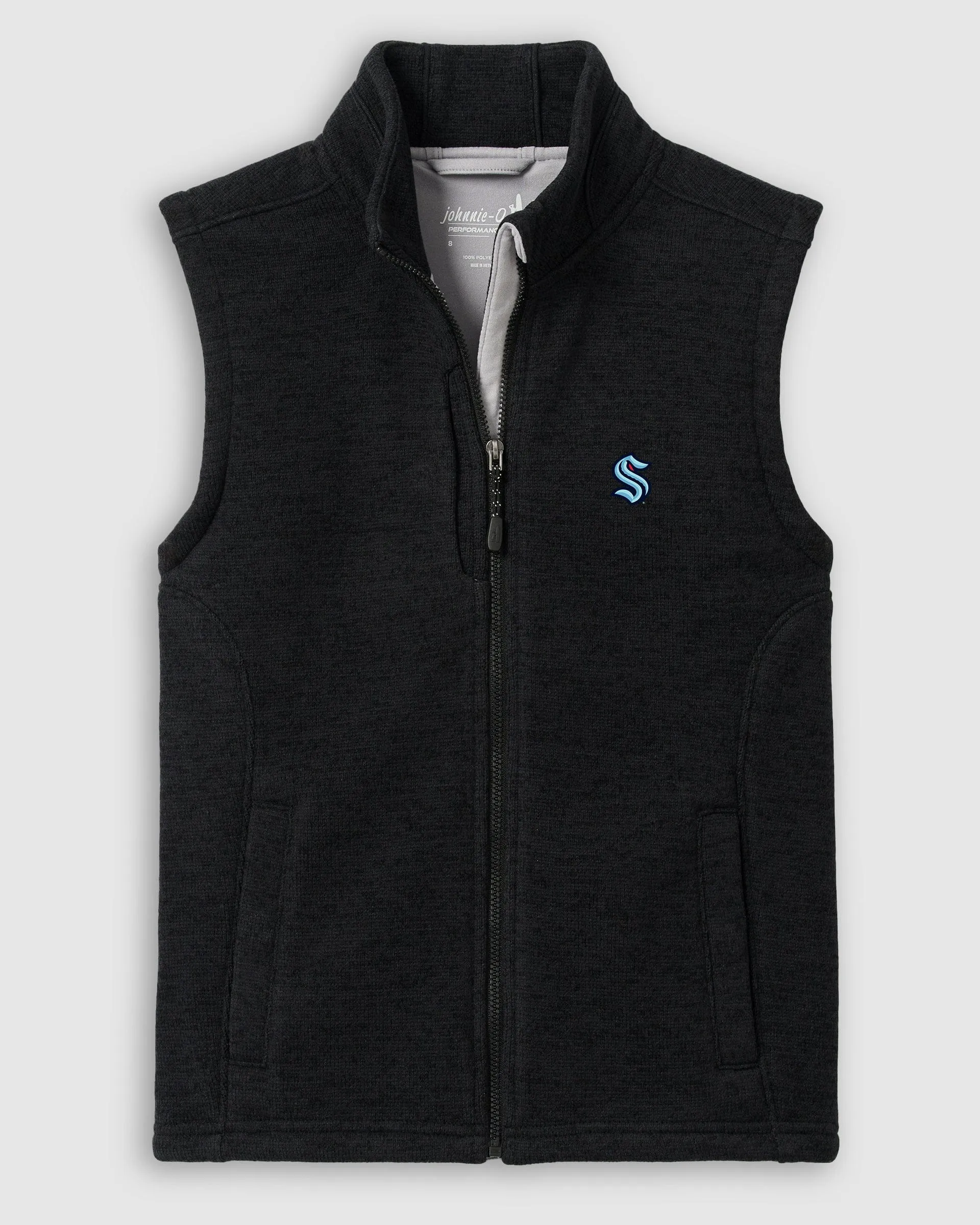 Seattle Kraken Denalis Jr. Performance Fleece Vest sold by Johnnie-O