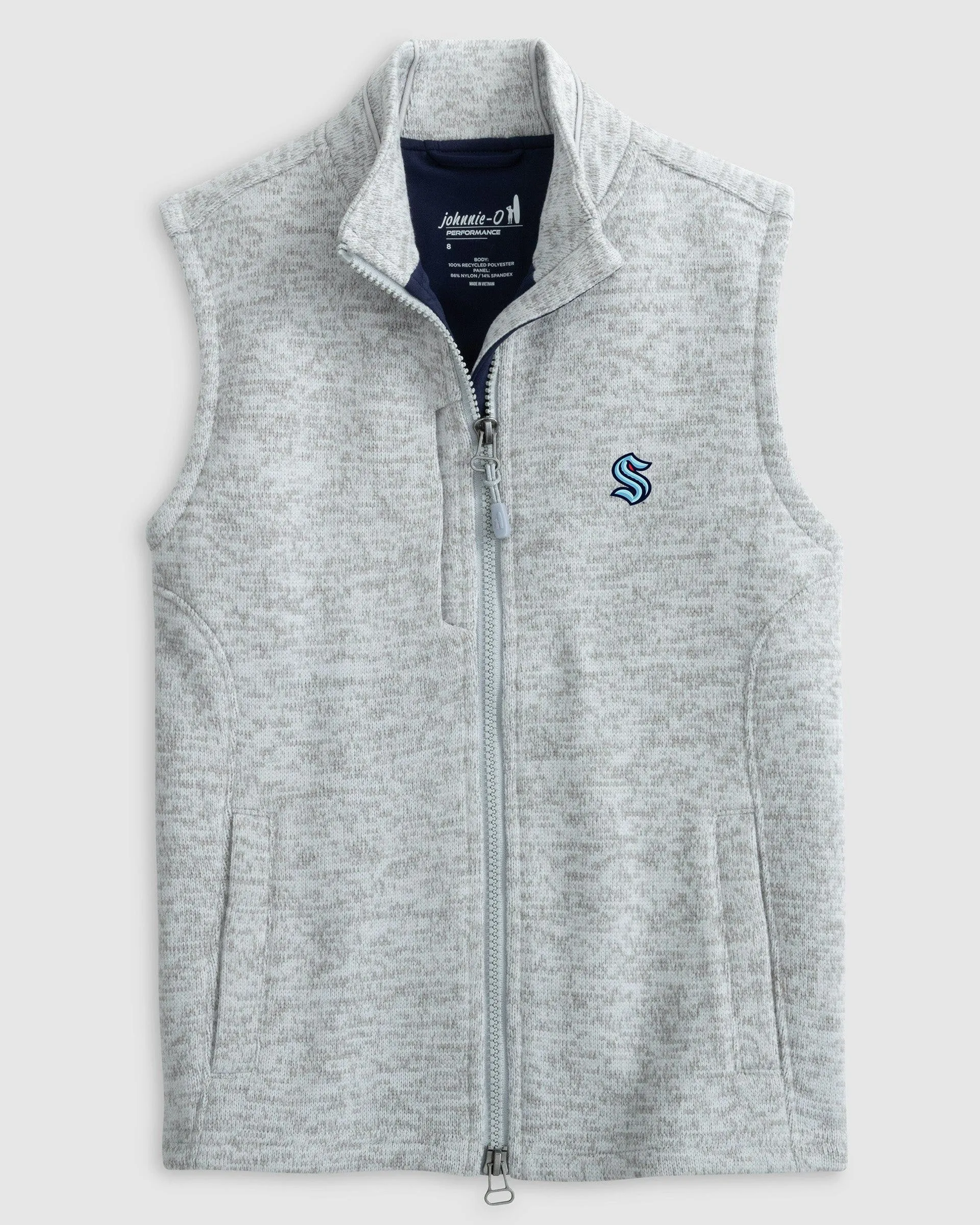 Seattle Kraken Denalis Jr. Performance Fleece Vest sold by Johnnie-O product image thumbnail 2