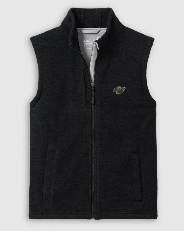 Minnesota Wild Denalis Jr. Performance Fleece Vest sold by Johnnie-O