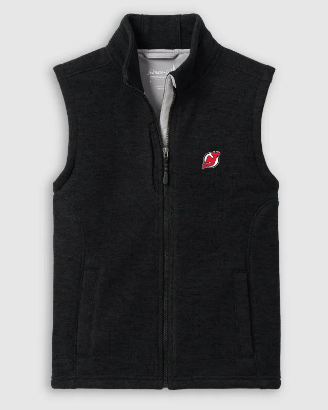New Jersey Devils Denalis Jr. Performance Fleece Vest sold by Johnnie-O