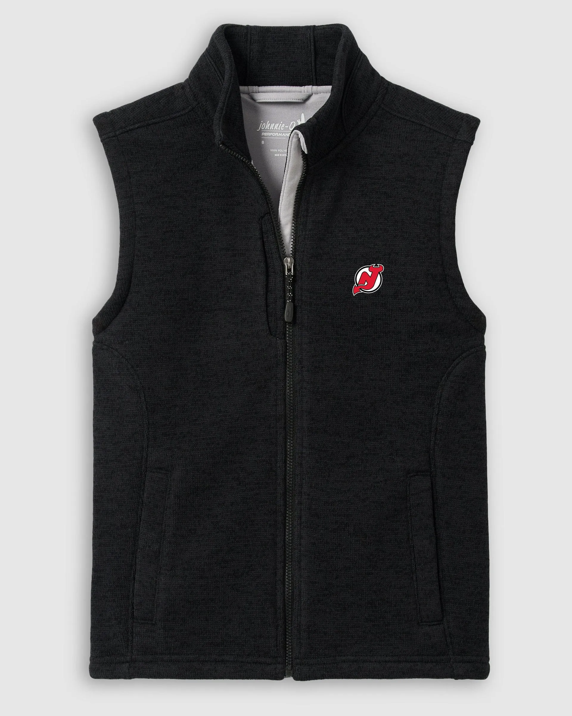 New Jersey Devils Denalis Jr. Performance Fleece Vest sold by Johnnie-O