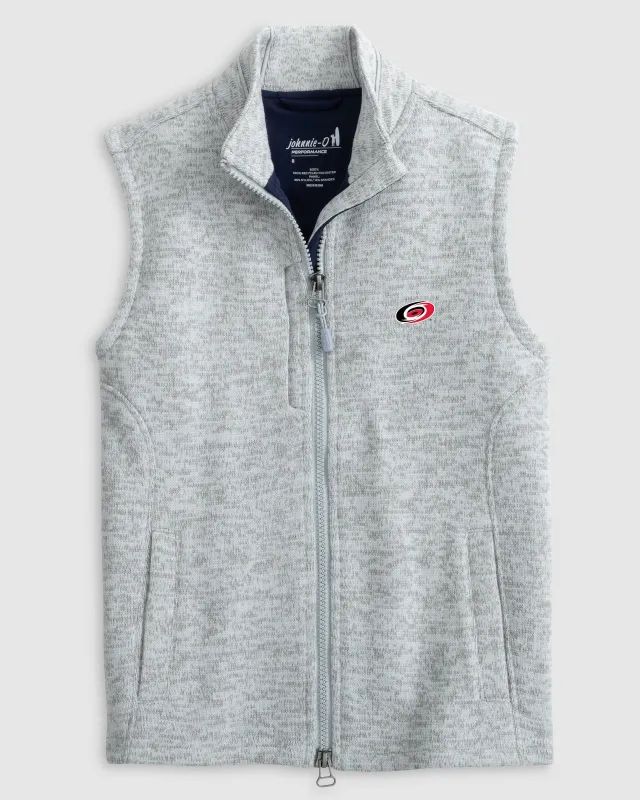 Carolina Hurricanes Denalis Jr. Performance Fleece Vest sold by Johnnie-O