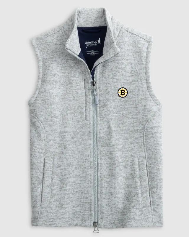 Boston Bruins Denalis Jr. Performance Fleece Vest sold by Johnnie-O