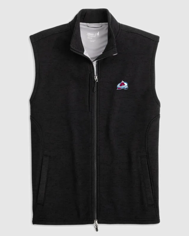 Colorado Avalanche Denalis Performance Fleece Vest sold by Johnnie-O
