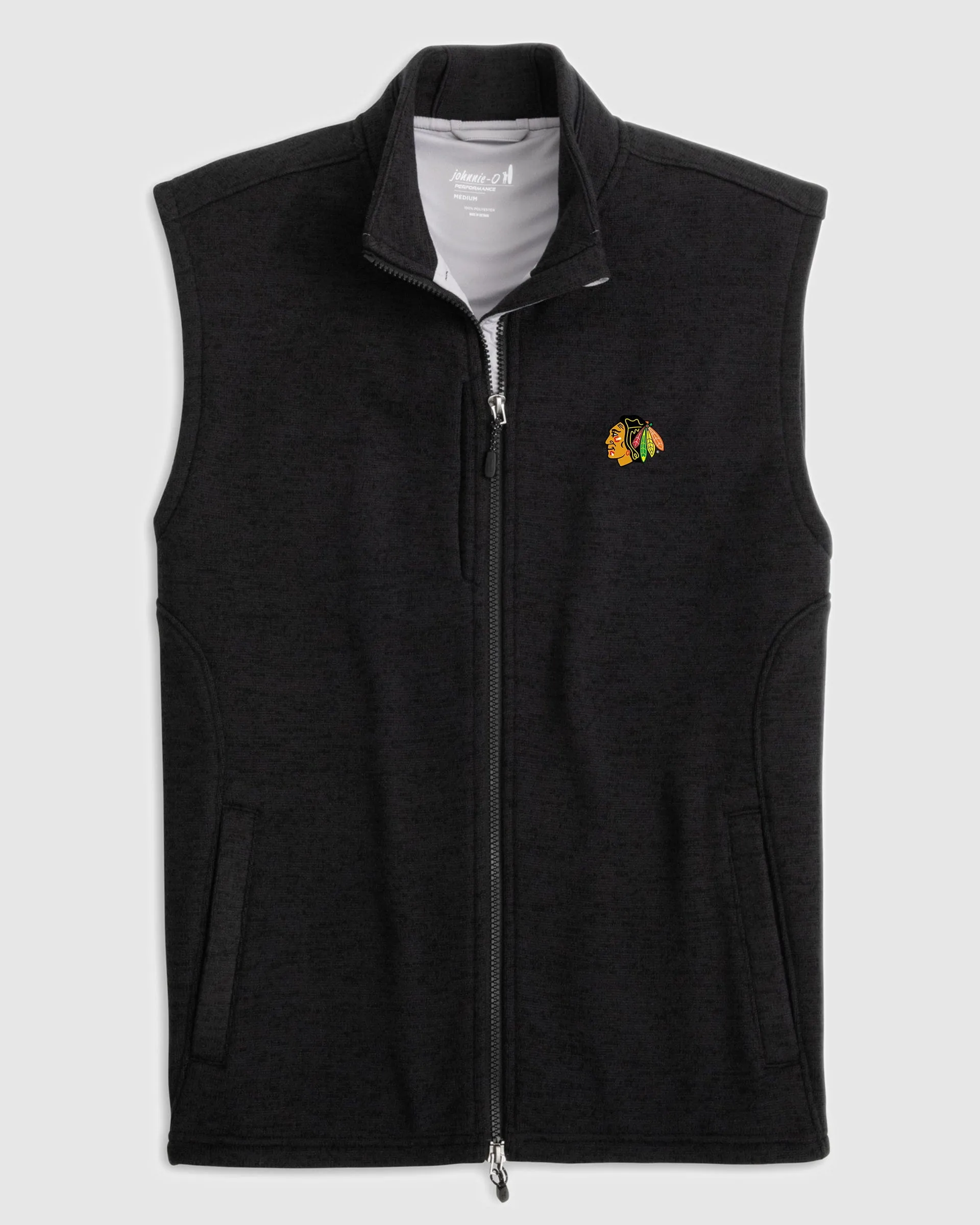 Chicago Blackhawks Denalis Performance Fleece Vest sold by Johnnie-O