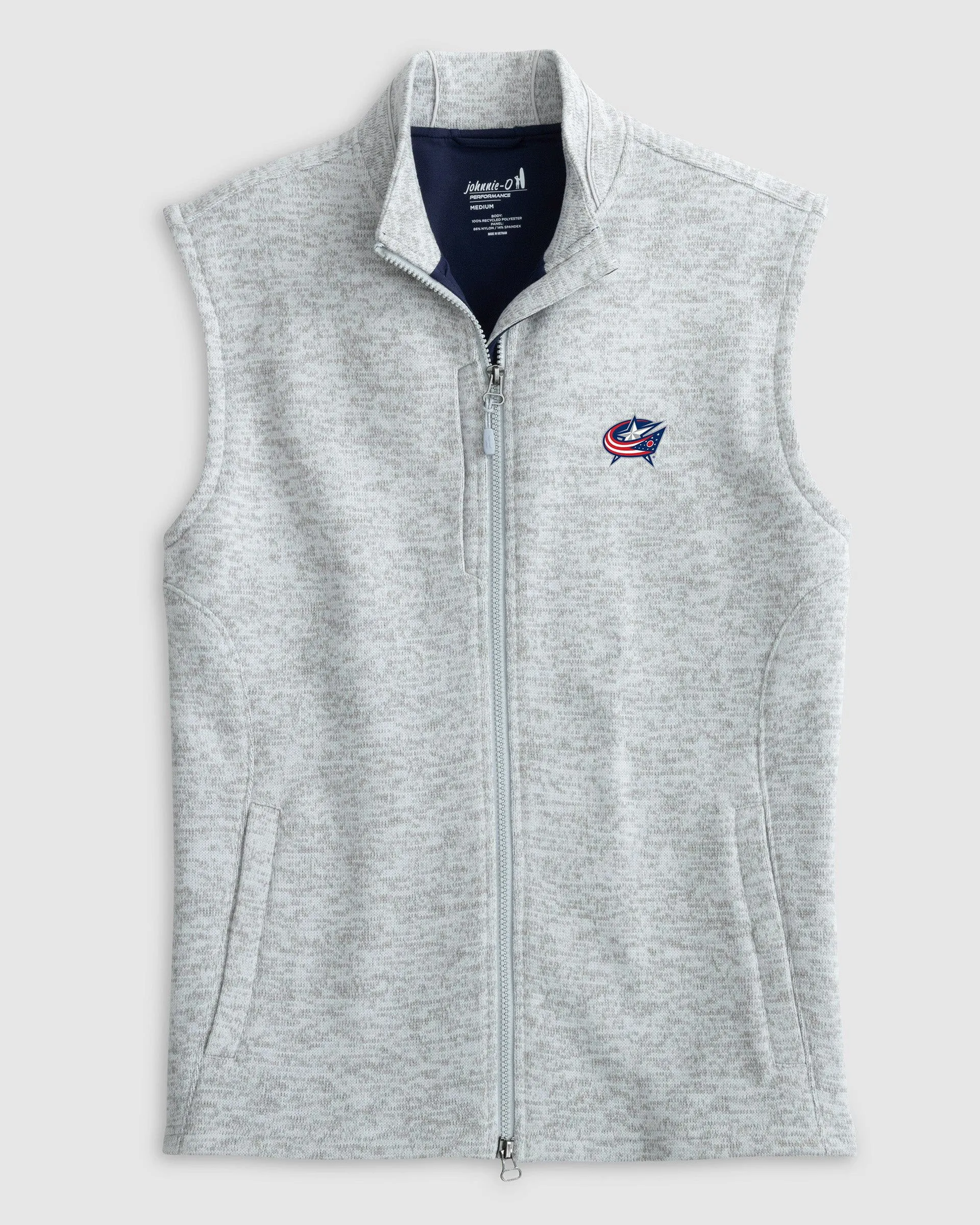 Columbus Blue Jackets Denalis Performance Fleece Vest sold by Johnnie-O