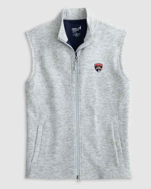 Florida Panthers Denalis Performance Fleece Vest sold by Johnnie-O