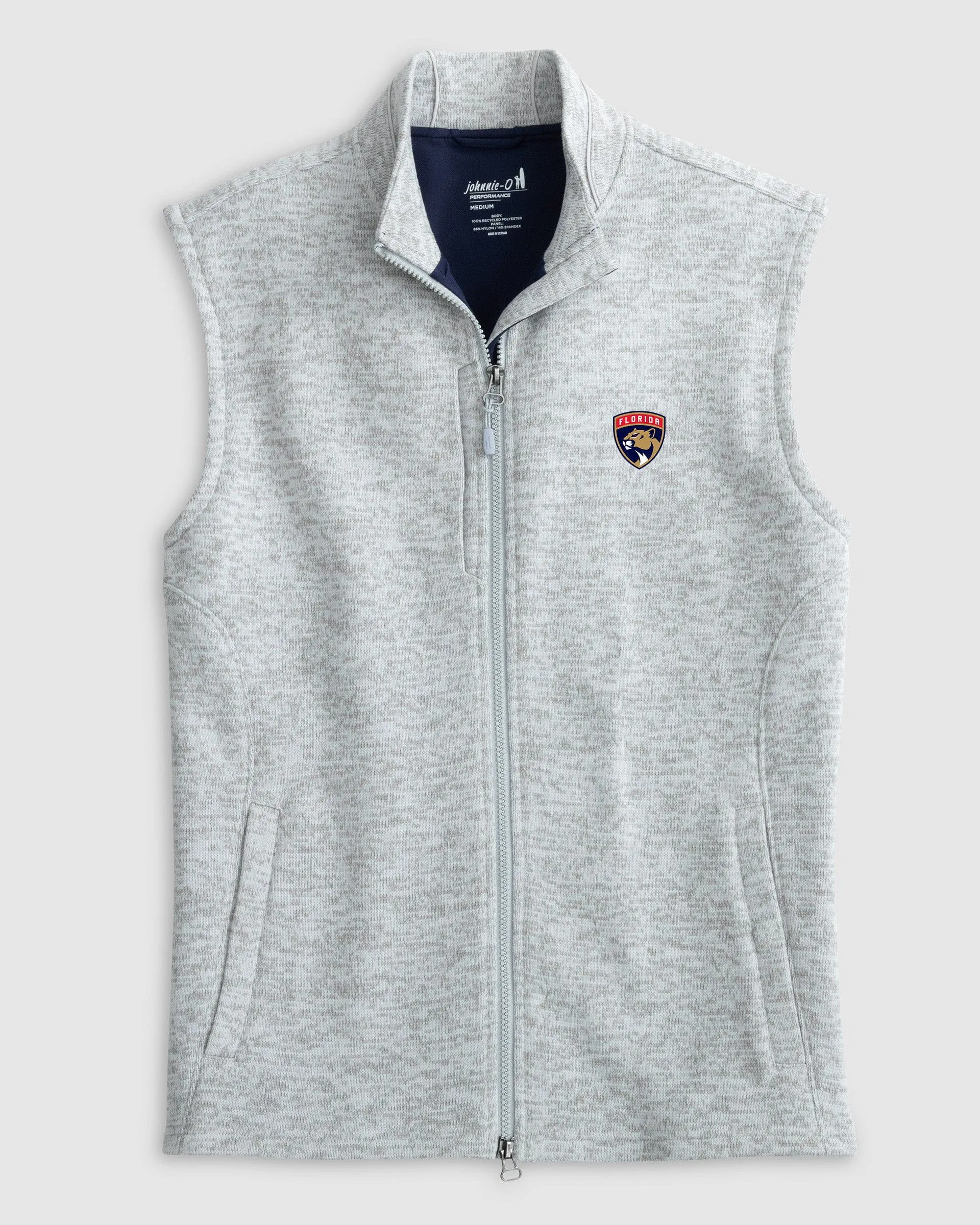 Florida Panthers Denalis Performance Fleece Vest sold by Johnnie-O