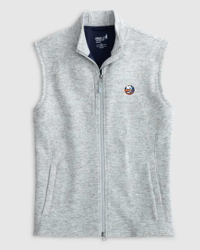 New York Islanders Denalis Performance Fleece Vest sold by Johnnie-O