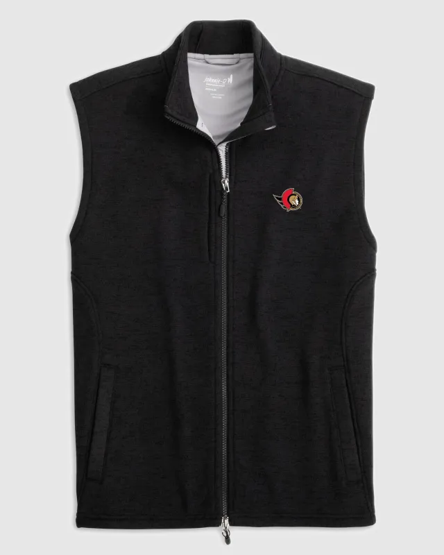 Ottawa Senators Denalis Performance Fleece Vest sold by Johnnie-O