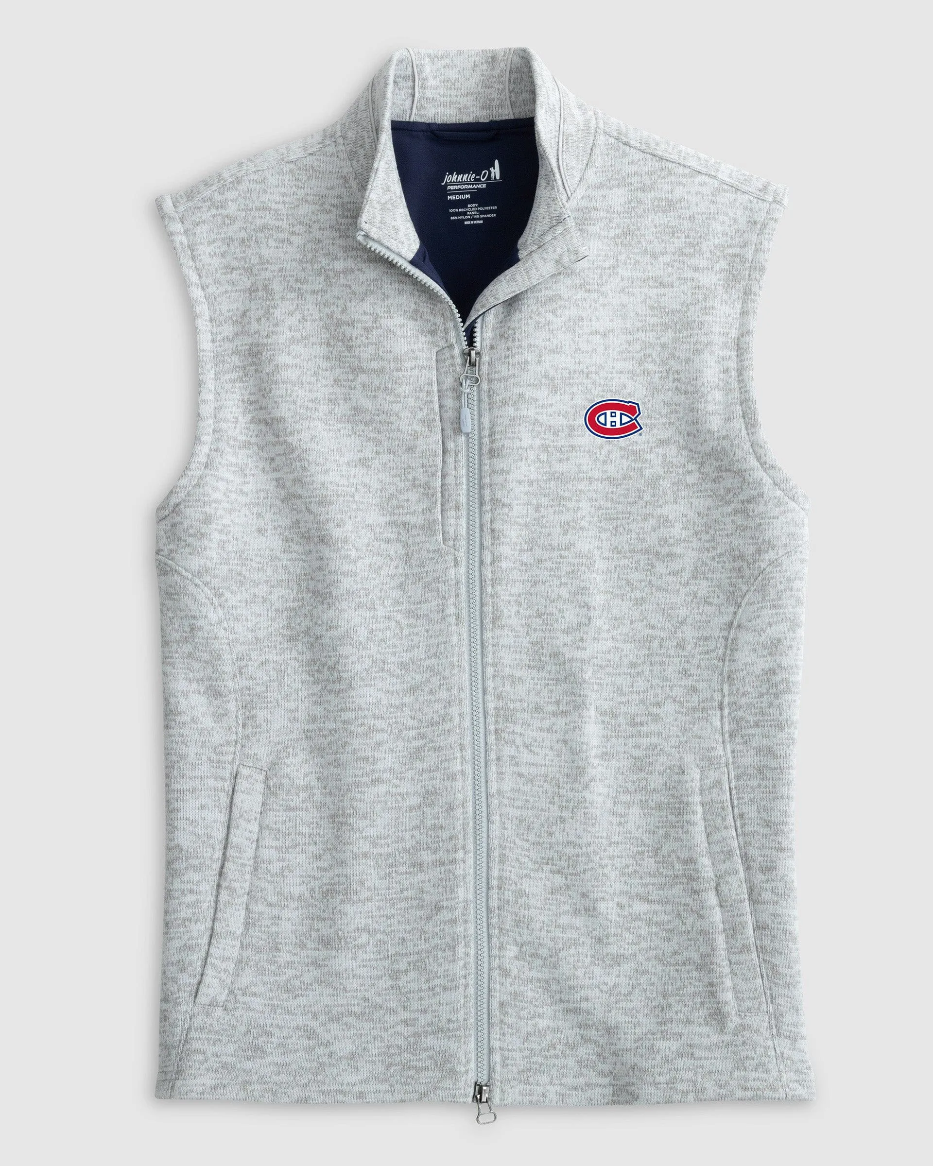 Montreal Canadiens Denalis Performance Fleece Vest sold by Johnnie-O