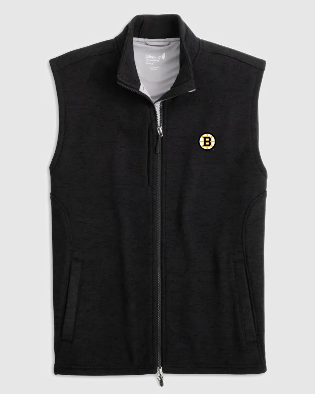 Boston Bruins Denalis Performance Fleece Vest sold by Johnnie-O