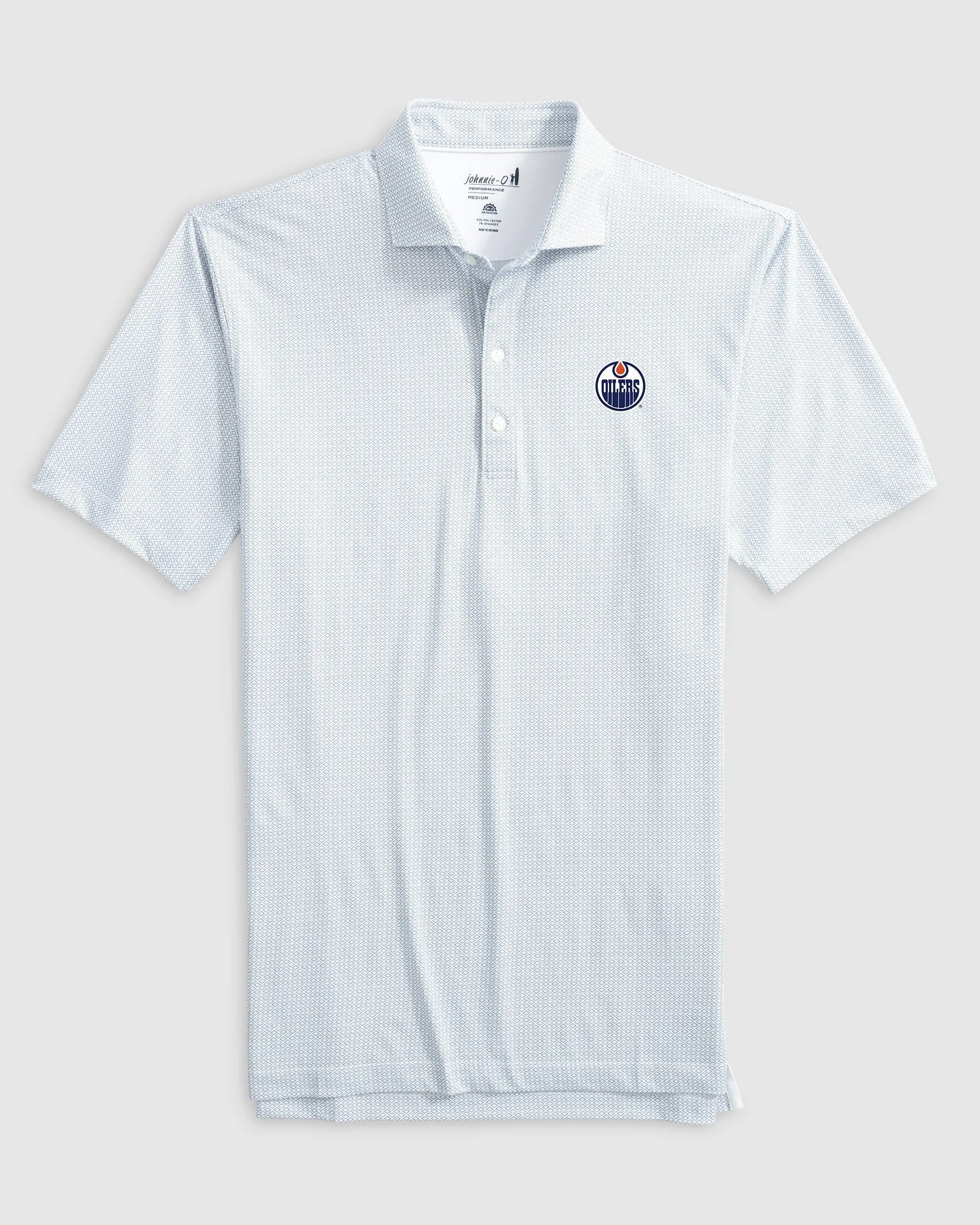 Edmonton Oilers Slade Performance Jersey Polo sold by Johnnie-O