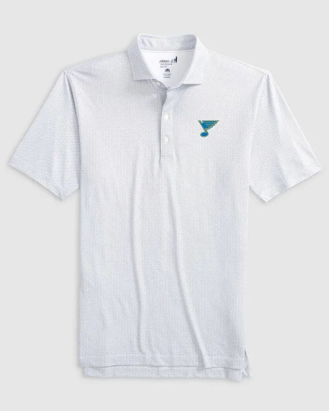 St. Louis Blues Slade Performance Jersey Polo sold by Johnnie-O