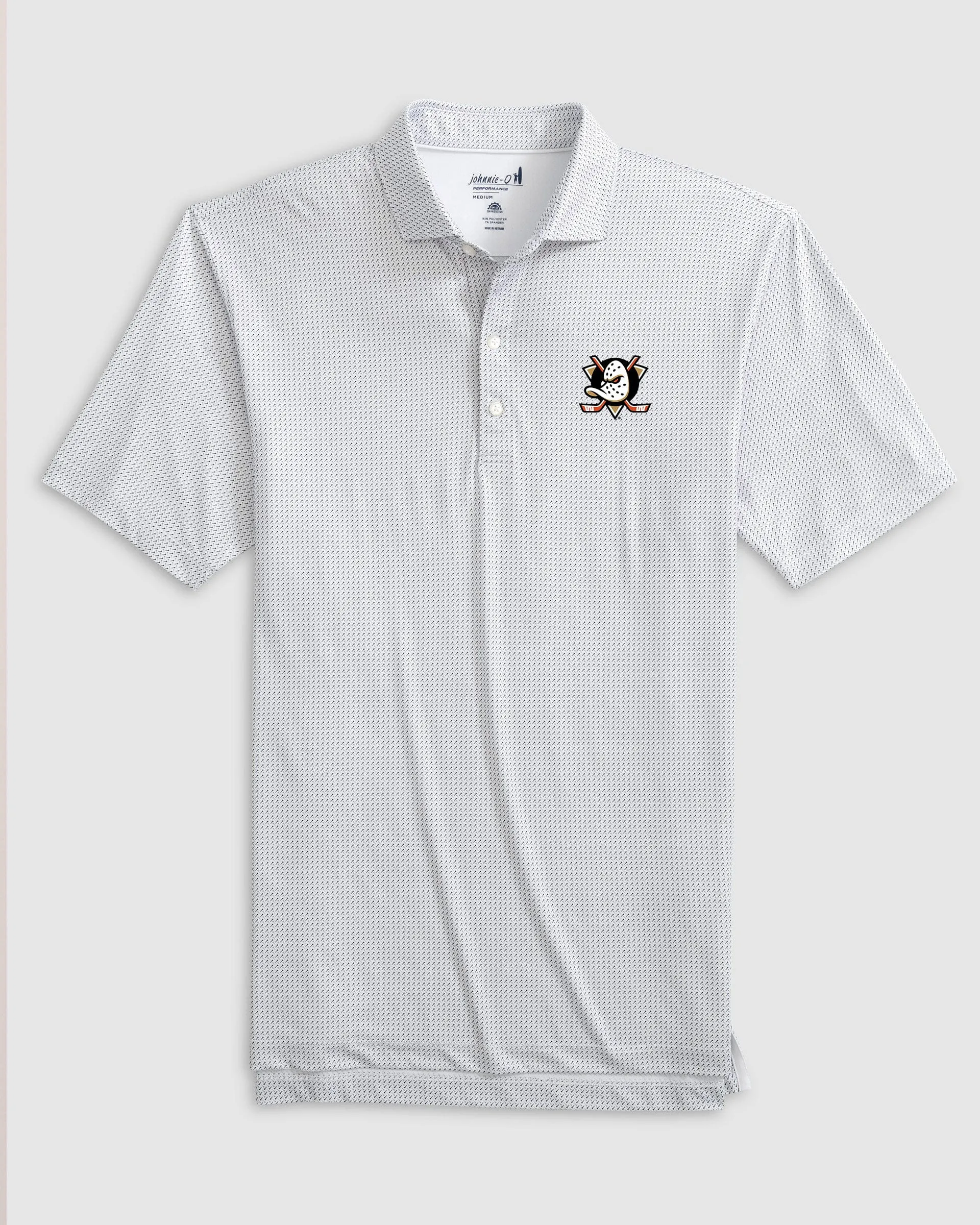 Anaheim Ducks Tee Time Printed Performance Jersey Polo sold by Johnnie-O