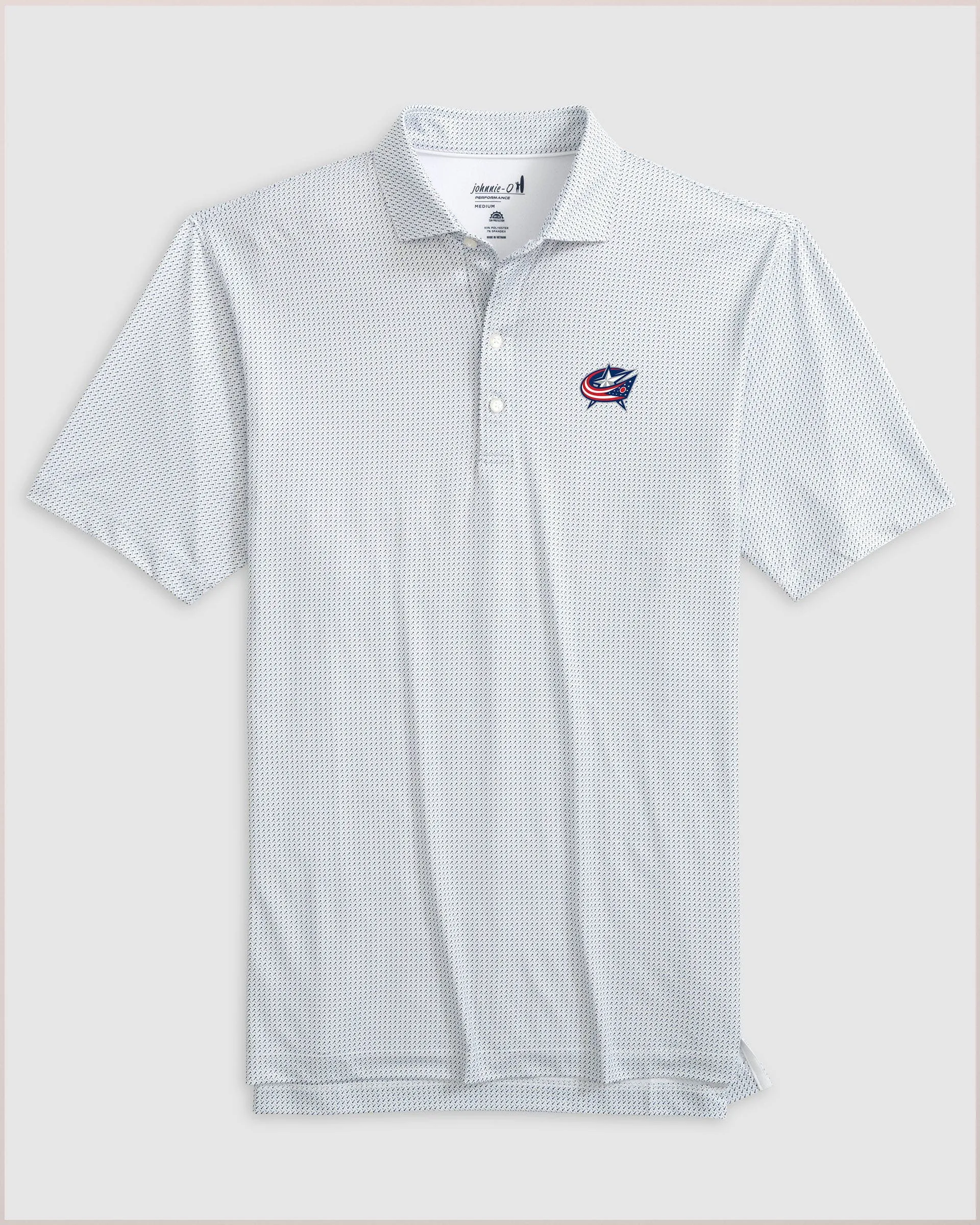 Columbus Blue Jackets Tee Time Printed Performance Jersey Polo sold by Johnnie-O