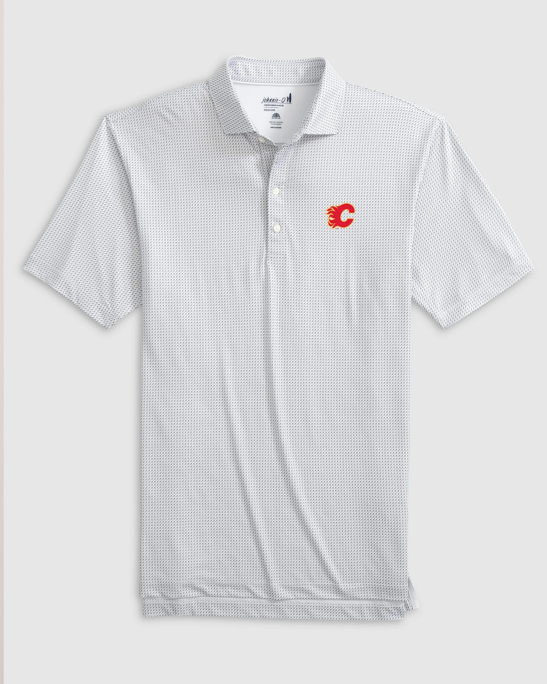 Calgary Flames Tee Time Printed Performance Jersey Polo sold by Johnnie-O