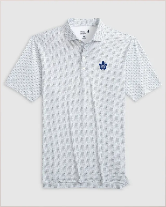 Toronto Maple Leafs Tee Time Printed Performance Jersey Polo sold by Johnnie-O