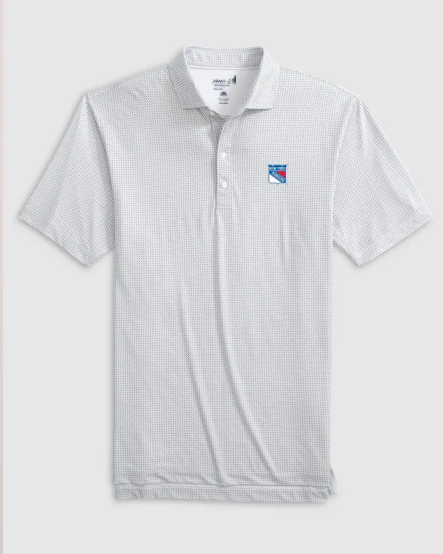 New York Rangers Tee Time Printed Performance Jersey Polo sold by Johnnie-O