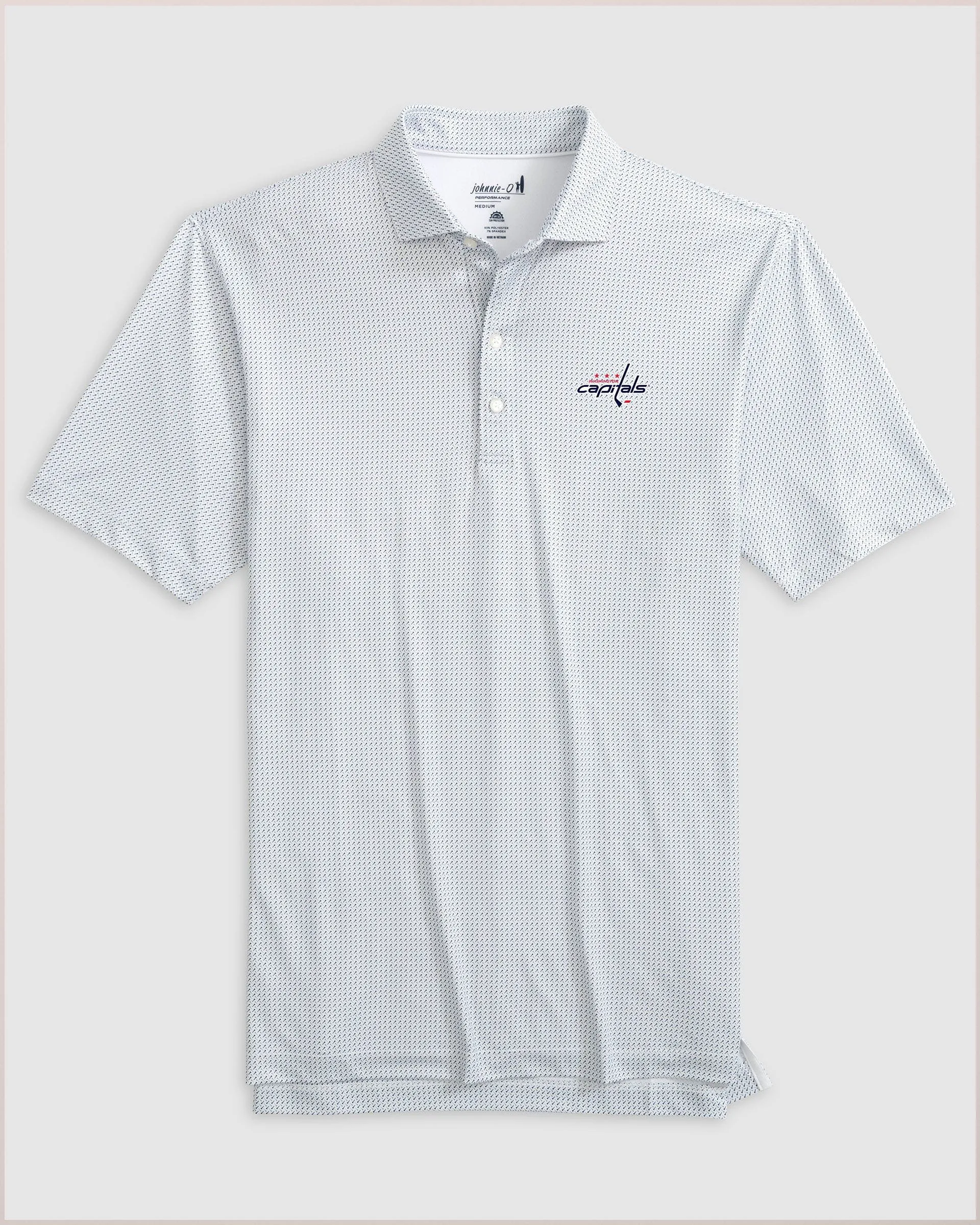 Washington Capitals Tee Time Printed Performance Jersey Polo sold by Johnnie-O