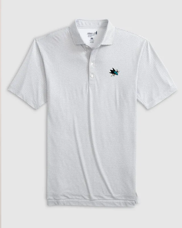 San Jose Sharks Tee Time Printed Performance Jersey Polo sold by Johnnie-O