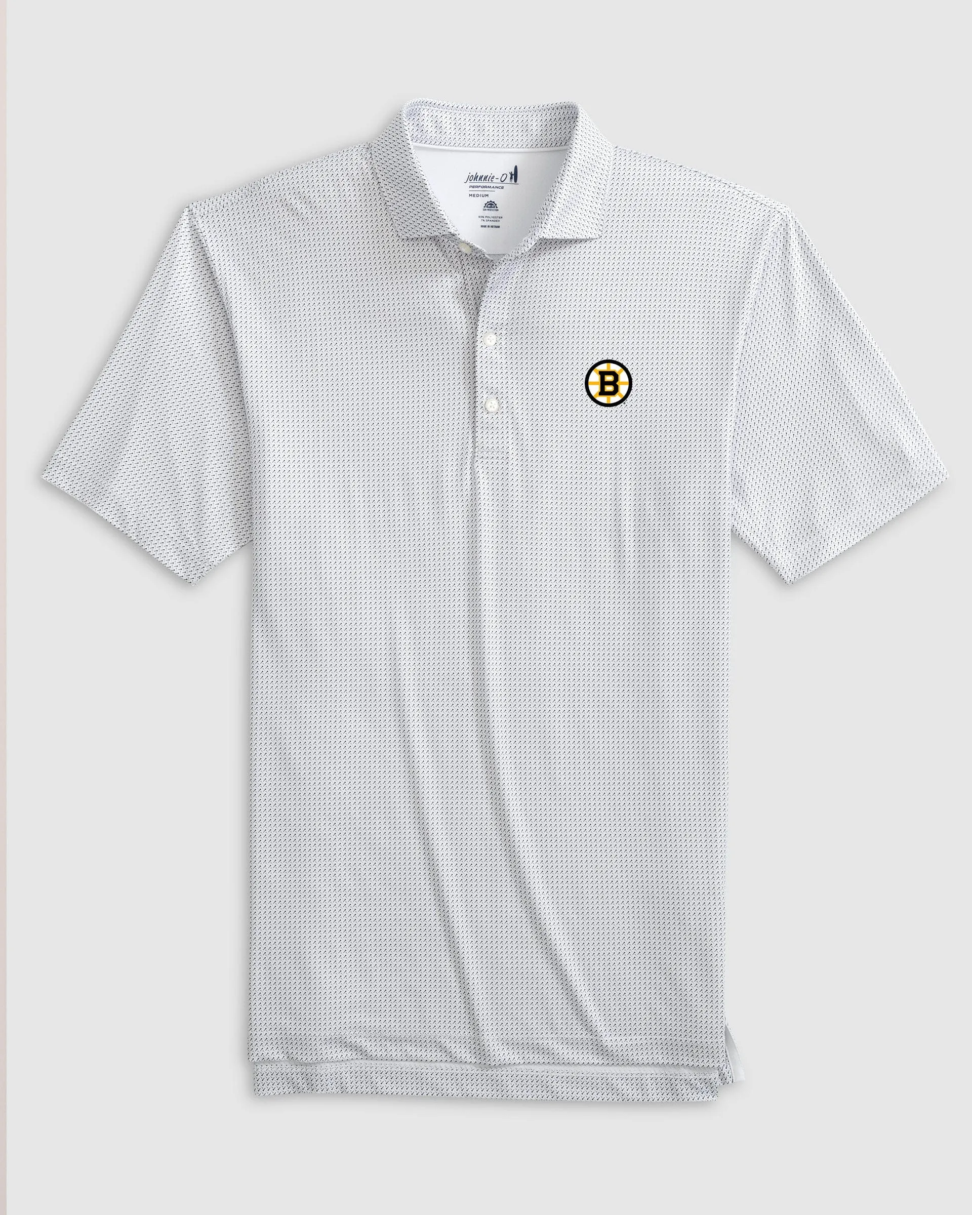 Boston Bruins Tee Time Printed Performance Jersey Polo sold by Johnnie-O