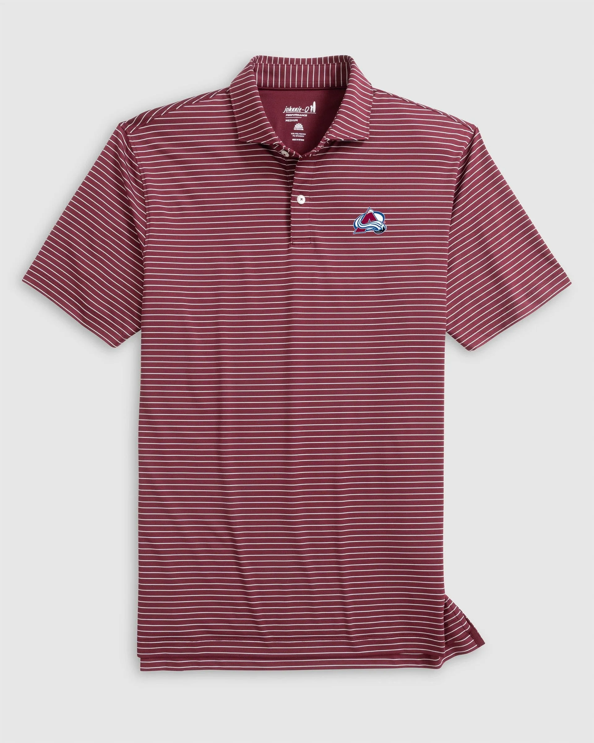 Colorado Avalanche Beau Striped Performance Jersey Polo sold by Johnnie-O product image thumbnail 3