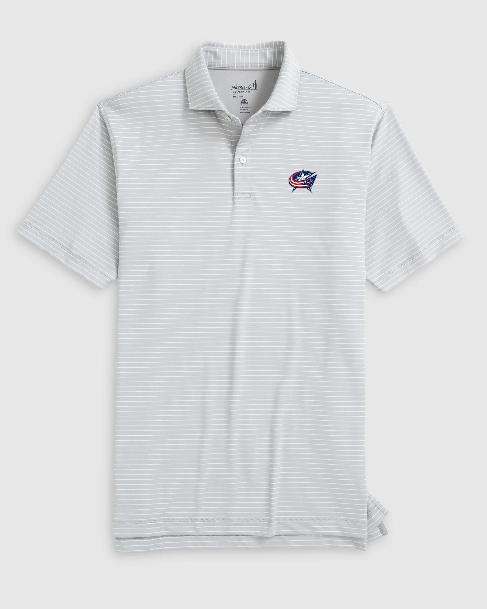 Columbus Blue Jackets Beau Striped Performance Jersey Polo sold by Johnnie-O product image thumbnail 3