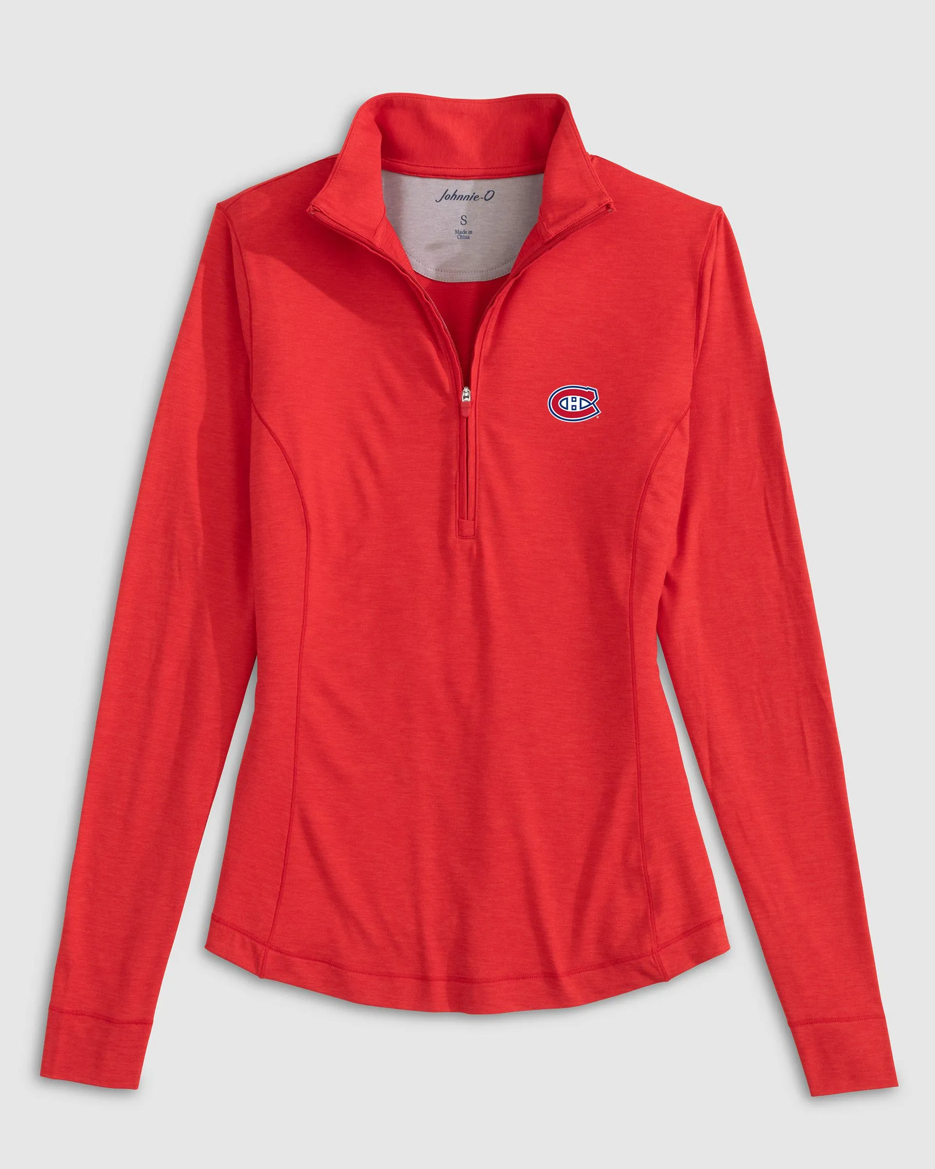 Women's Montreal Canadiens Susie Performance 1/4 Zip sold by Johnnie-O product image thumbnail 2