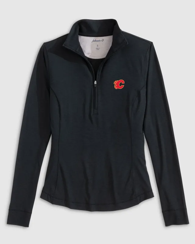 Women's Calgary Flames Susie Performance 1/4 Zip sold by Johnnie-O