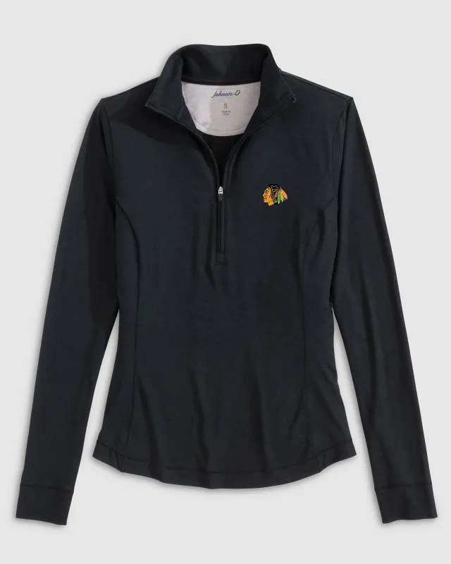 Women's Chicago Blackhawks Susie Performance 1/4 Zip sold by Johnnie-O