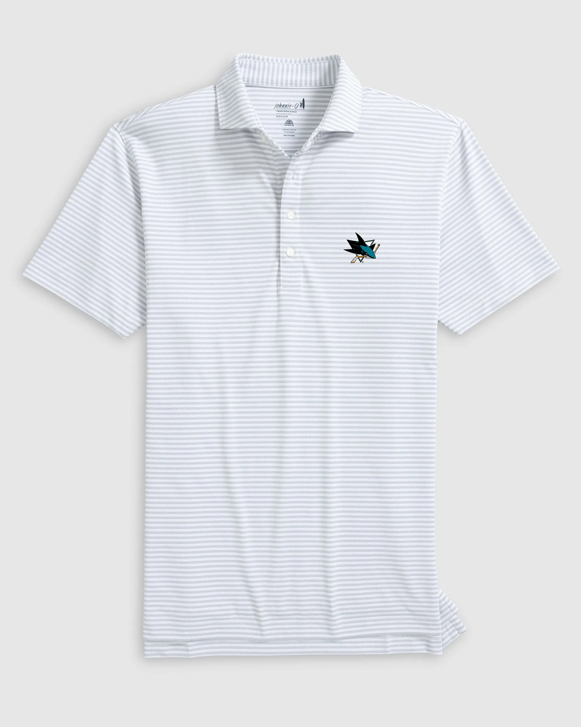 San Jose Sharks Stetsons Striped Performance Mesh Polo sold by Johnnie-O product image thumbnail 2