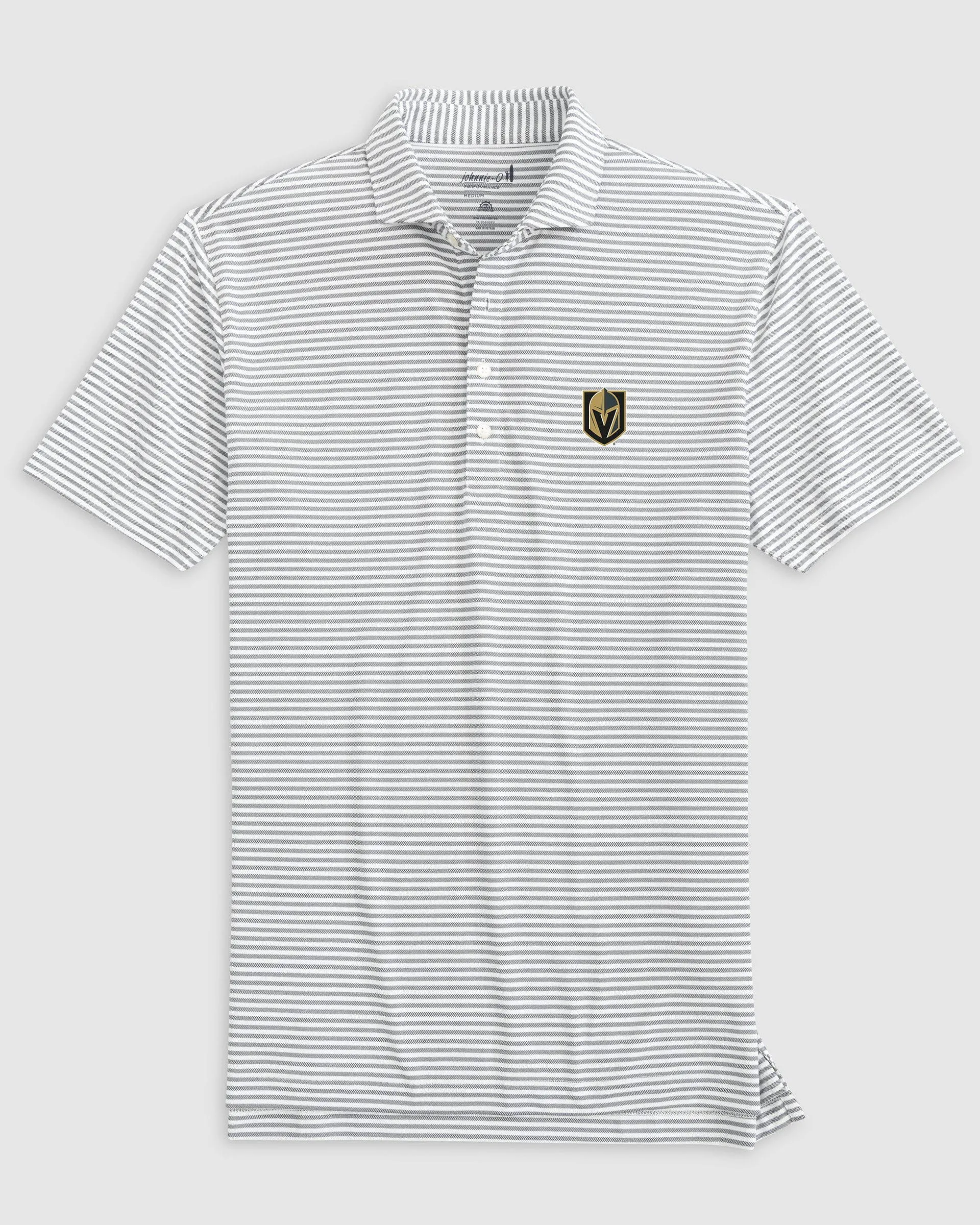 Las Vegas Golden Knights Stetsons Striped Performance Mesh Polo sold by Johnnie-O