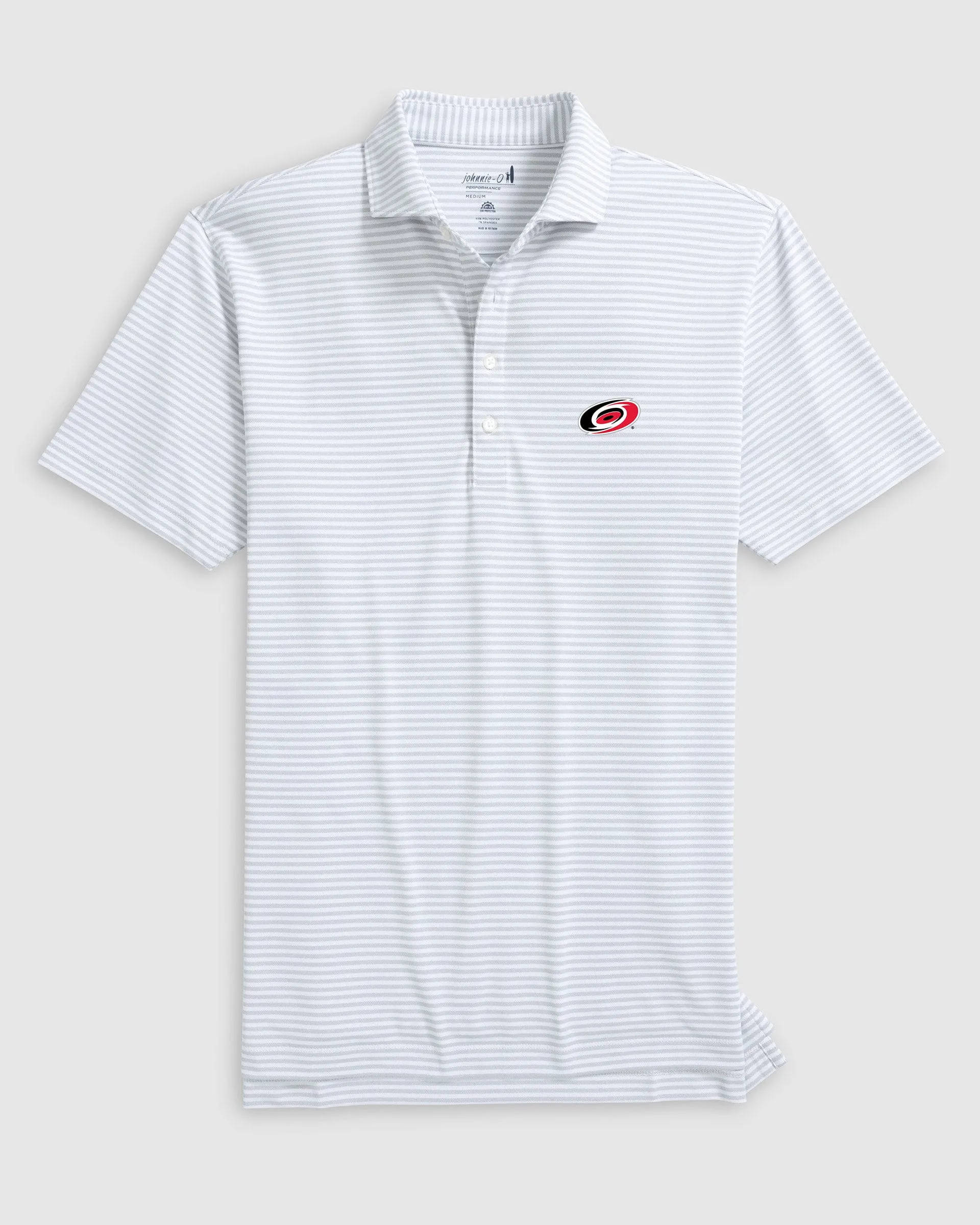 Carolina Hurricanes Stetsons Striped Performance Mesh Polo sold by Johnnie-O product image thumbnail 3