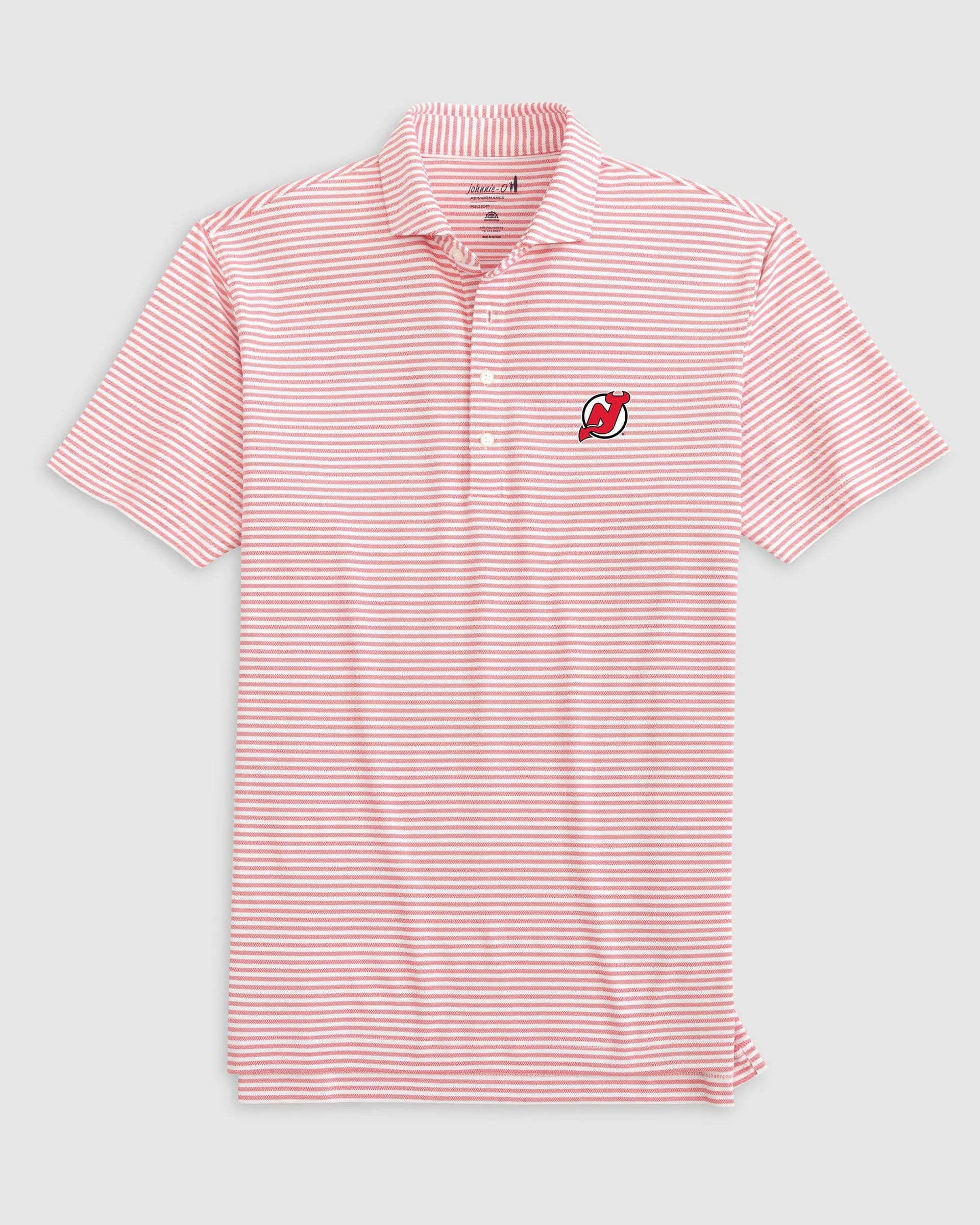 New Jersey Devils Stetsons Striped Performance Mesh Polo sold by Johnnie-O product image thumbnail 2