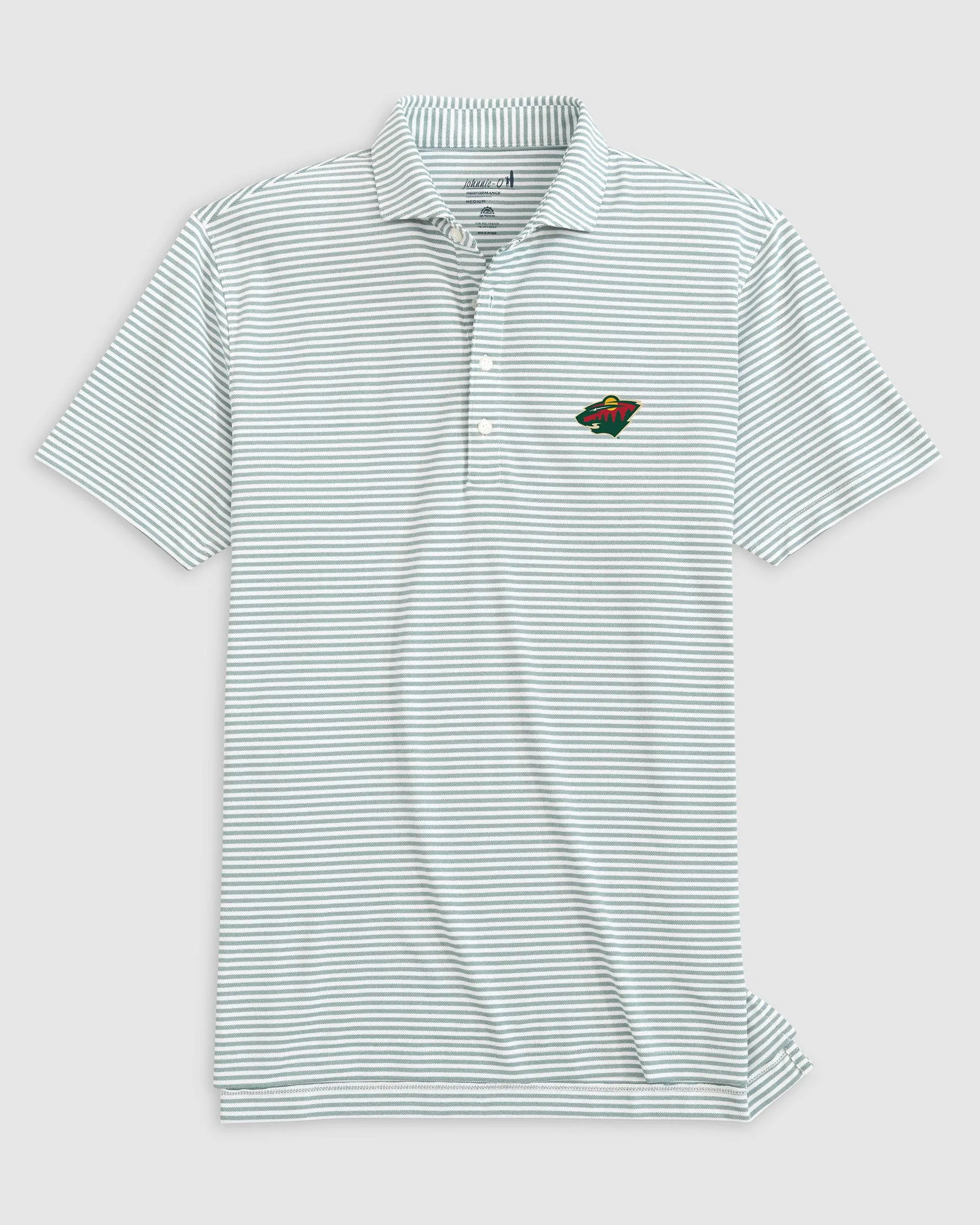 Minnesota Wild Stetsons Striped Performance Mesh Polo sold by Johnnie-O product image thumbnail 2