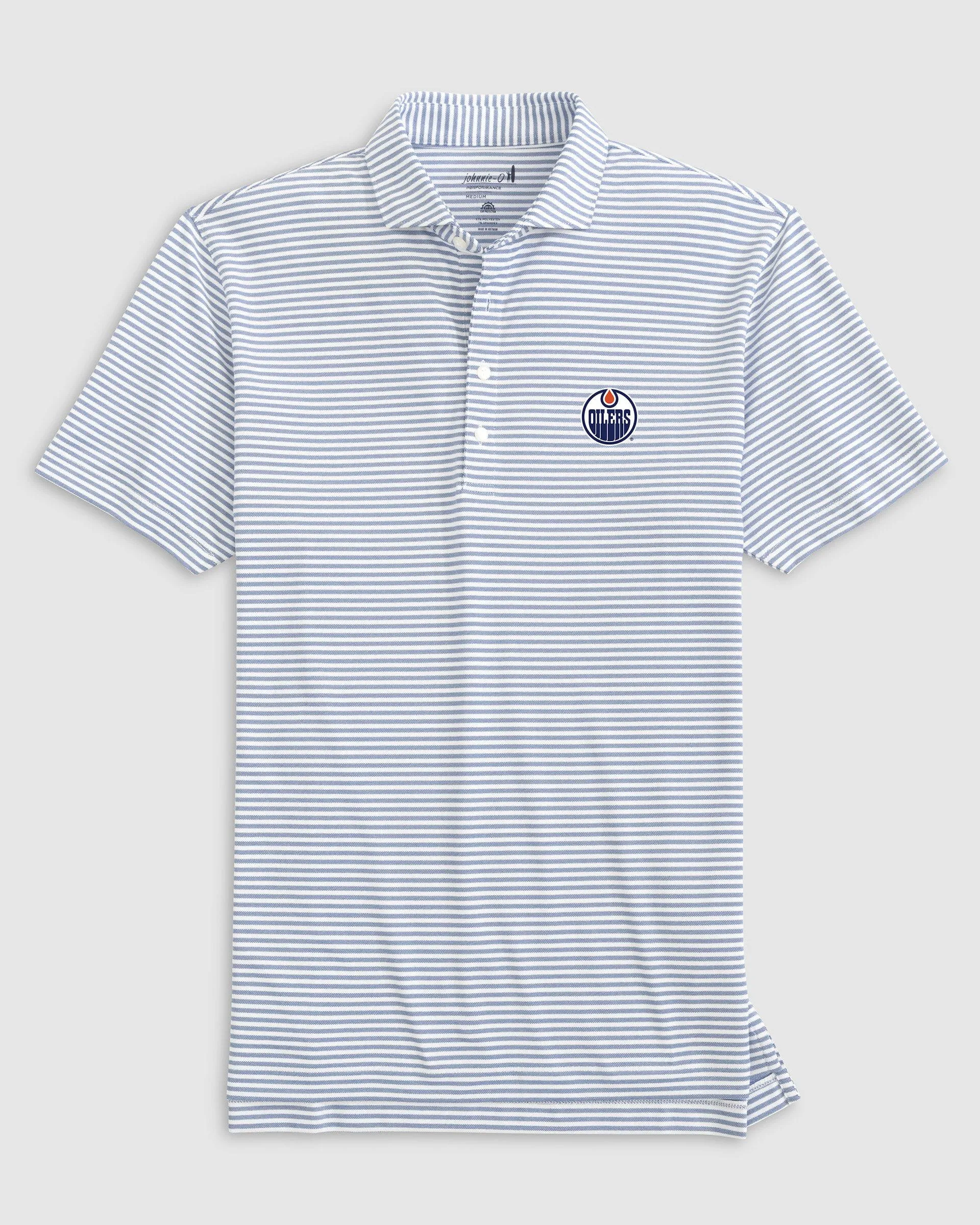 Edmonton Oilers Stetsons Striped Performance Mesh Polo sold by Johnnie-O product image thumbnail 3