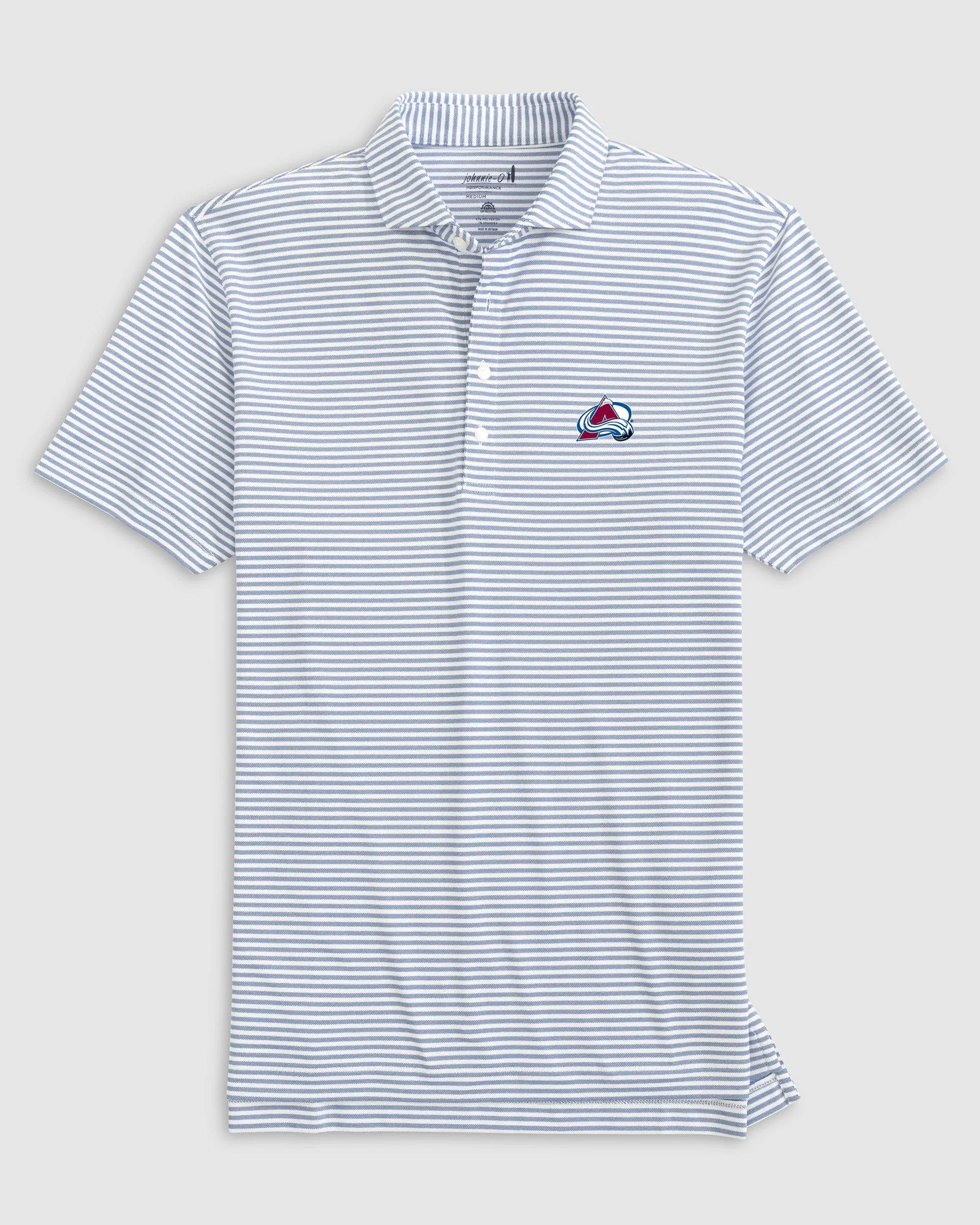 Colorado Avalanche Stetsons Striped Performance Mesh Polo sold by Johnnie-O product image thumbnail 4
