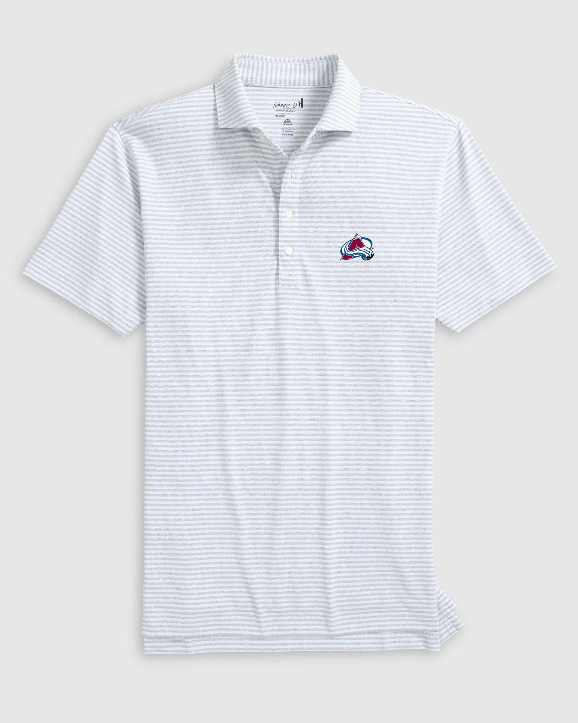 Colorado Avalanche Stetsons Striped Performance Mesh Polo sold by Johnnie-O product image thumbnail 5