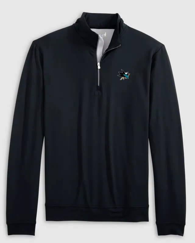 San Jose Sharks Motion Performance 1/4 Zip Pullover sold by Johnnie-O