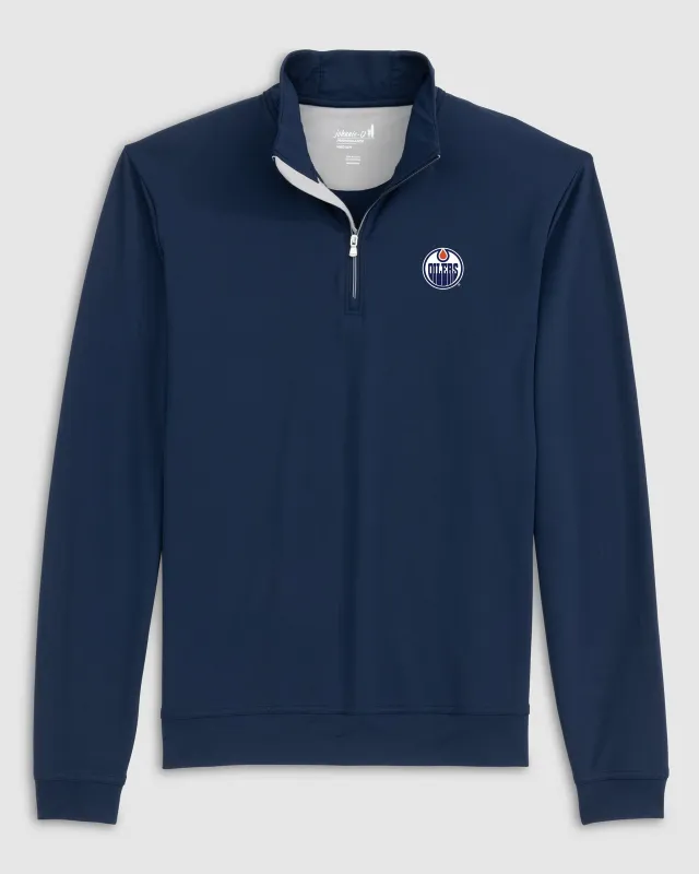 Edmonton Oilers Motion Performance 1/4 Zip Pullover sold by Johnnie-O