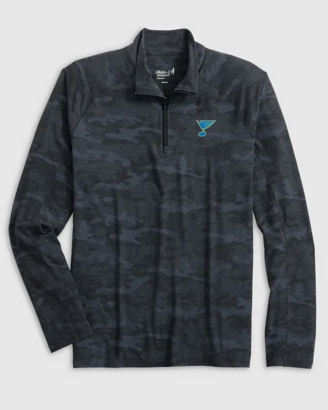 St. Louis Blues Patton Performance Camo 1/4 Zip sold by Johnnie-O