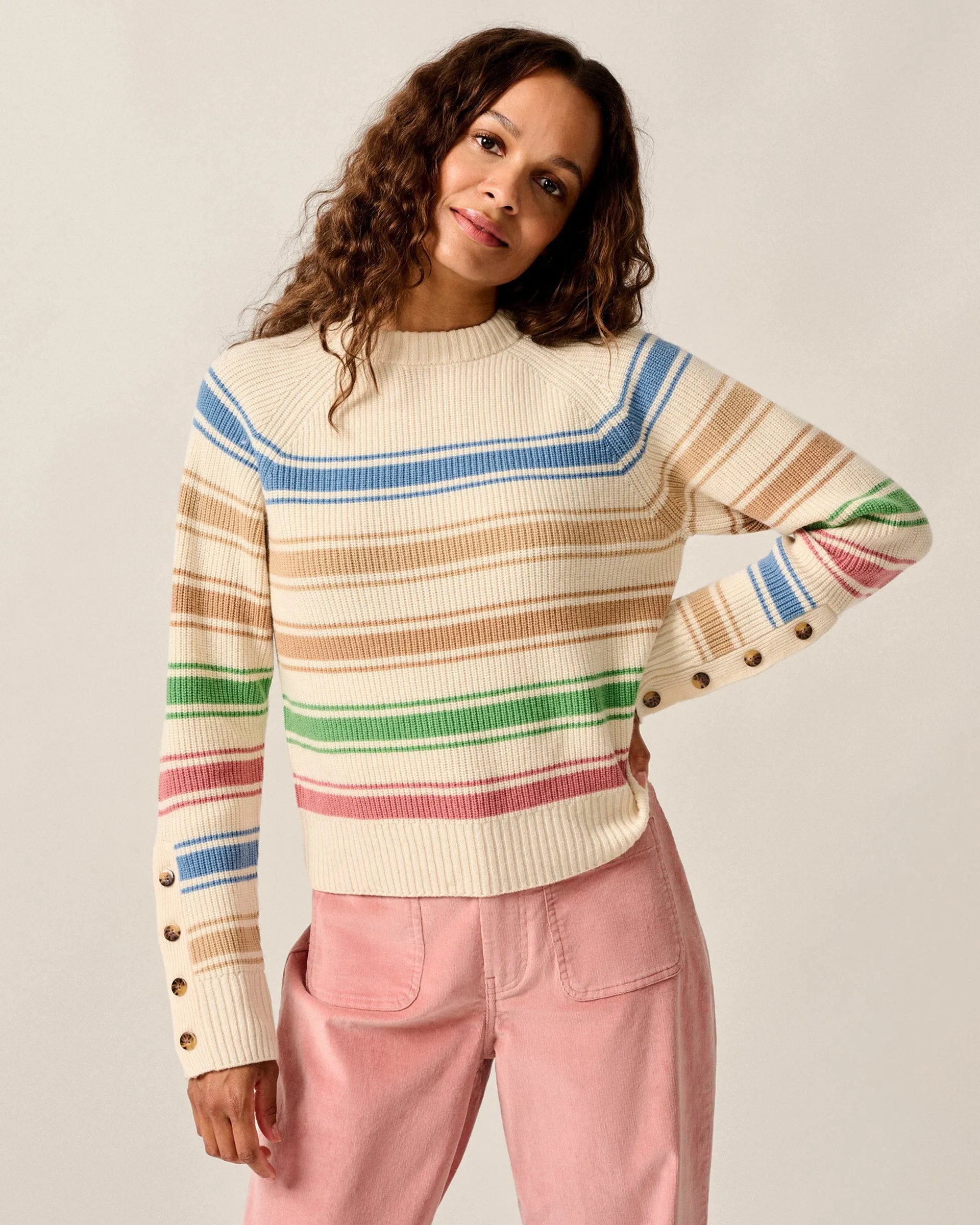 Kinze Striped Crewneck Sweater sold by Johnnie-O