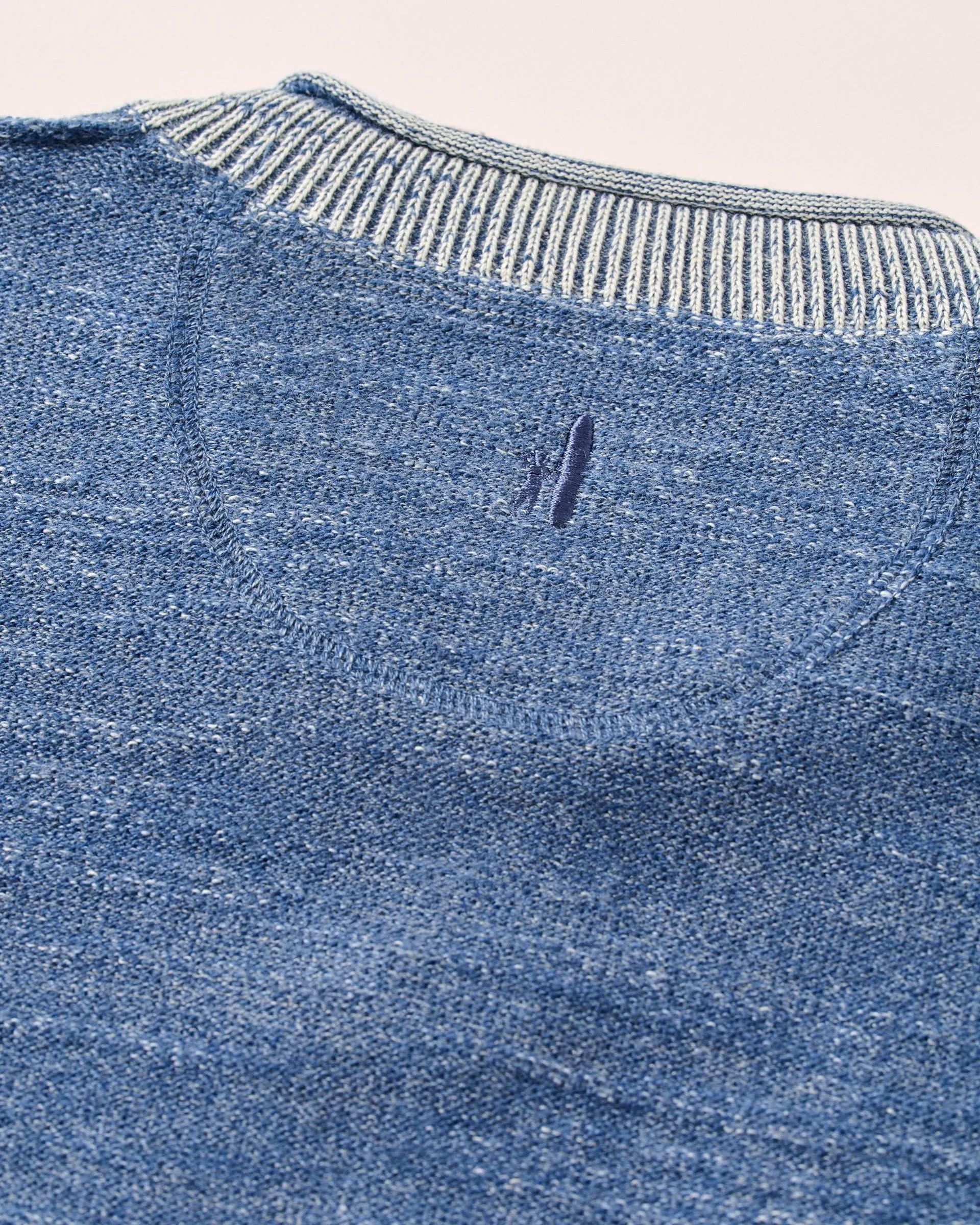 Big & Tall Jamesy Split Crewneck Cotton Sweater sold by Johnnie-O product image thumbnail 3