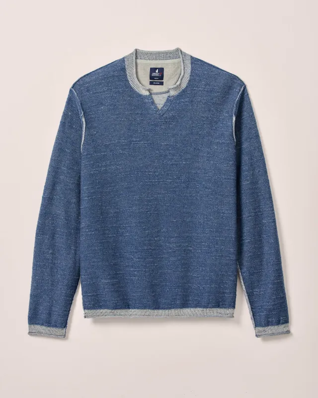 Big & Tall Jamesy Split Crewneck Cotton Sweater sold by Johnnie-O